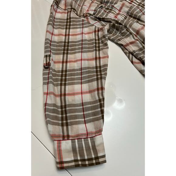 Woman’s Lauren Ralph Lauren 3X Plaid Button-Down Shirt - Roll Tab Sleeves - Picture 6 of 10